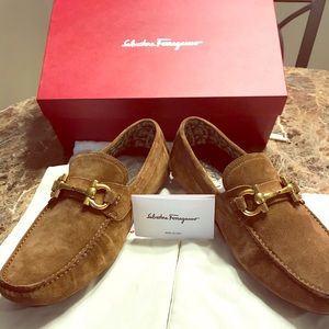 Salvatore Ferragamo Parigi Bit Suede Drivers